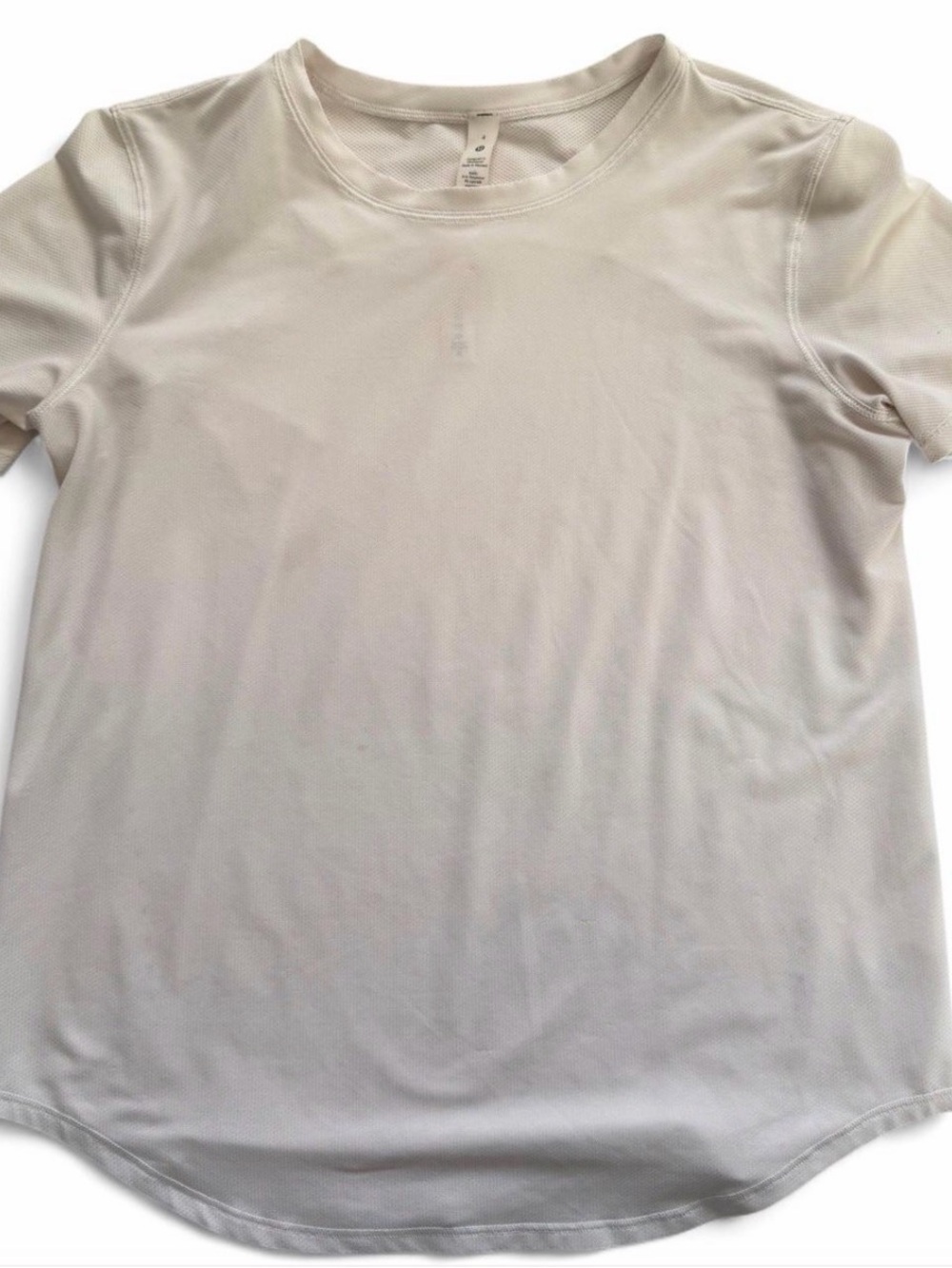 lululemon athletica Cream Short Sleeve Crew Top